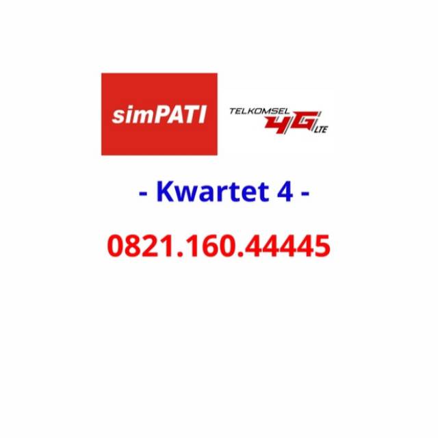 Nomor Cantik Simpati - Nomor Simpati Kembar - Kartu Perdana Simpati 4G