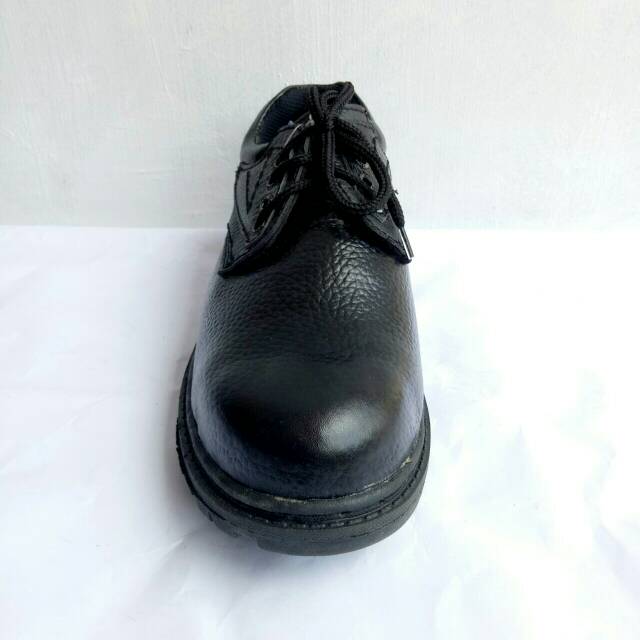 MANDIENS Sepatu Safety Pria Sepatu Pria Safety Kulit Jeruk Sepatu Safety Kulit Jeruk Sepatu Safety Untuk Sekolah SMK Sepatu Sekolah STM Kesat Tidak Licin Cocok Untuk Pegawai SPBU Safety Shoes Kulit Asli Ujung Besi Steel Toe Shoes KR.2