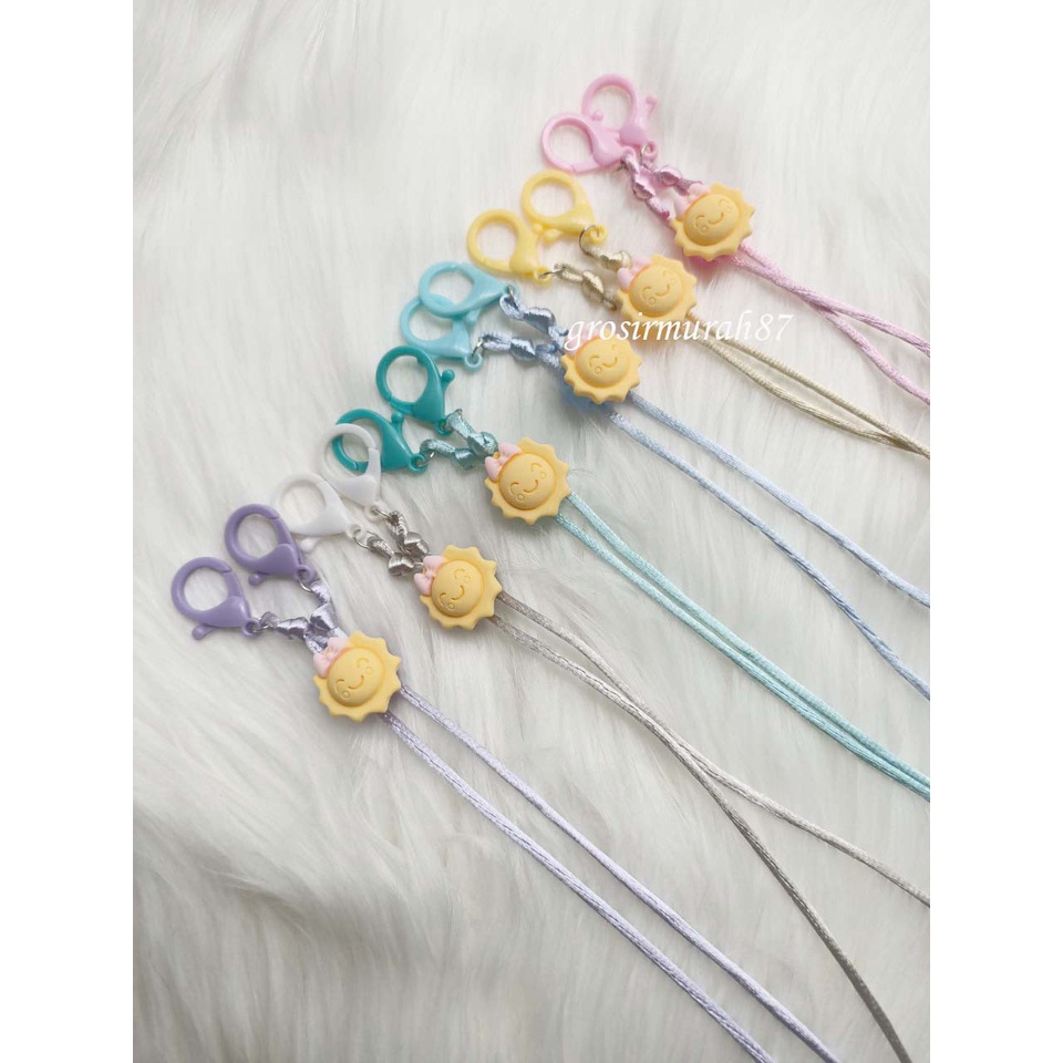 Tali masker anak dewasa motif matahari lanyard kalung masker wanita non elastis ready