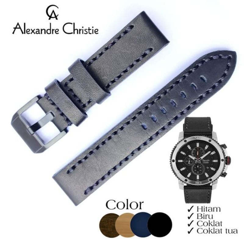 Alexandre Christie AC 6509 Strap Leather Watch Band Tali Jam 6509