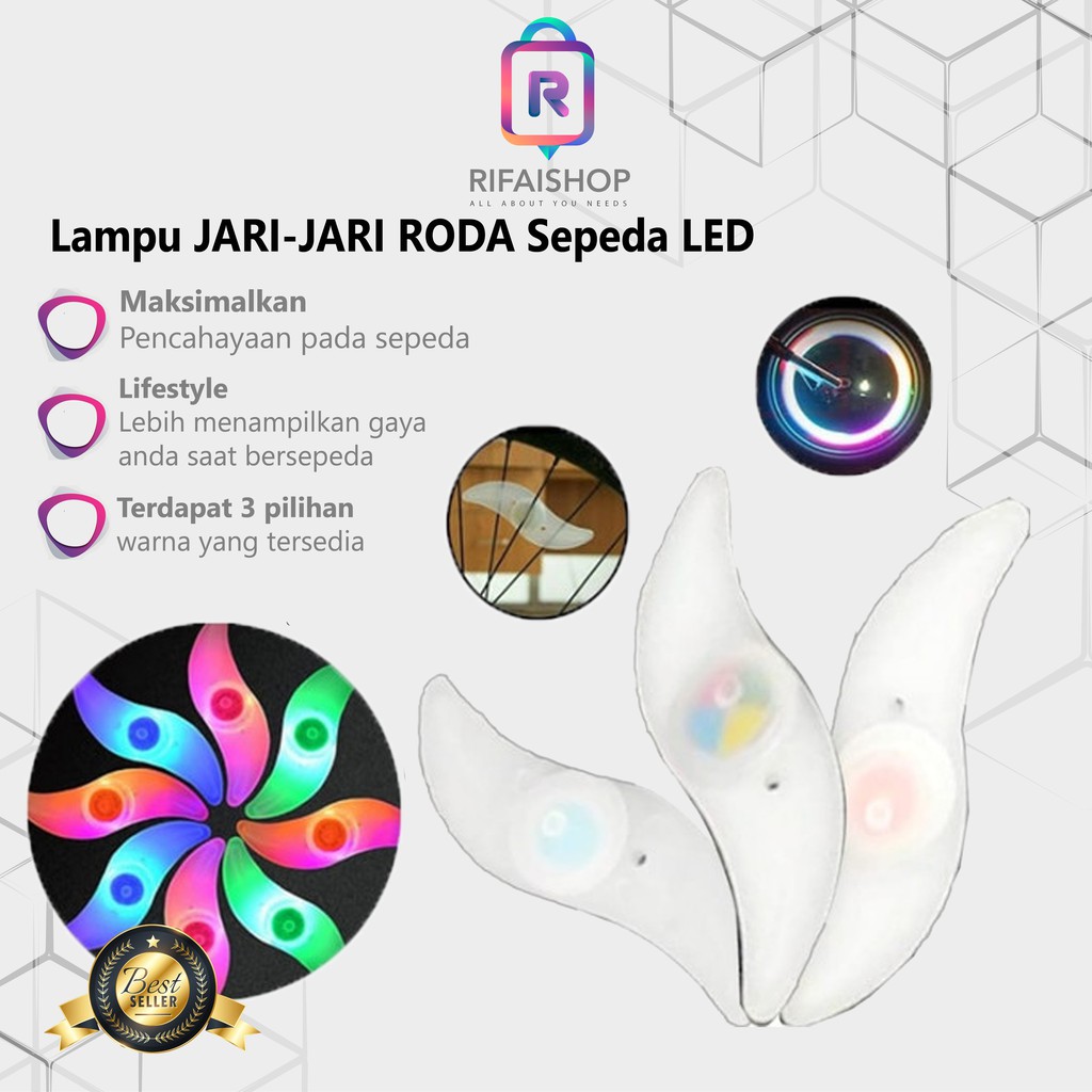 Lampu Sepeda JARI-JARI RODA LED Depan / Belakang