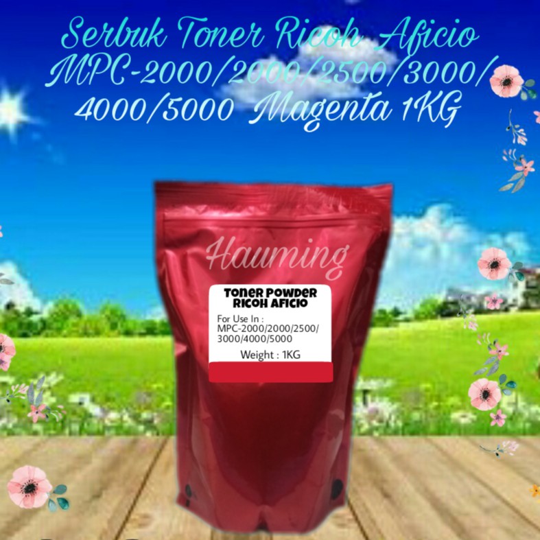 Serbuk Toner Ricoh Aficio MP C2000 C2500 C3000 C4000 C5000 MPC2000 MPC2500 MPC3000 Magenta 1kg