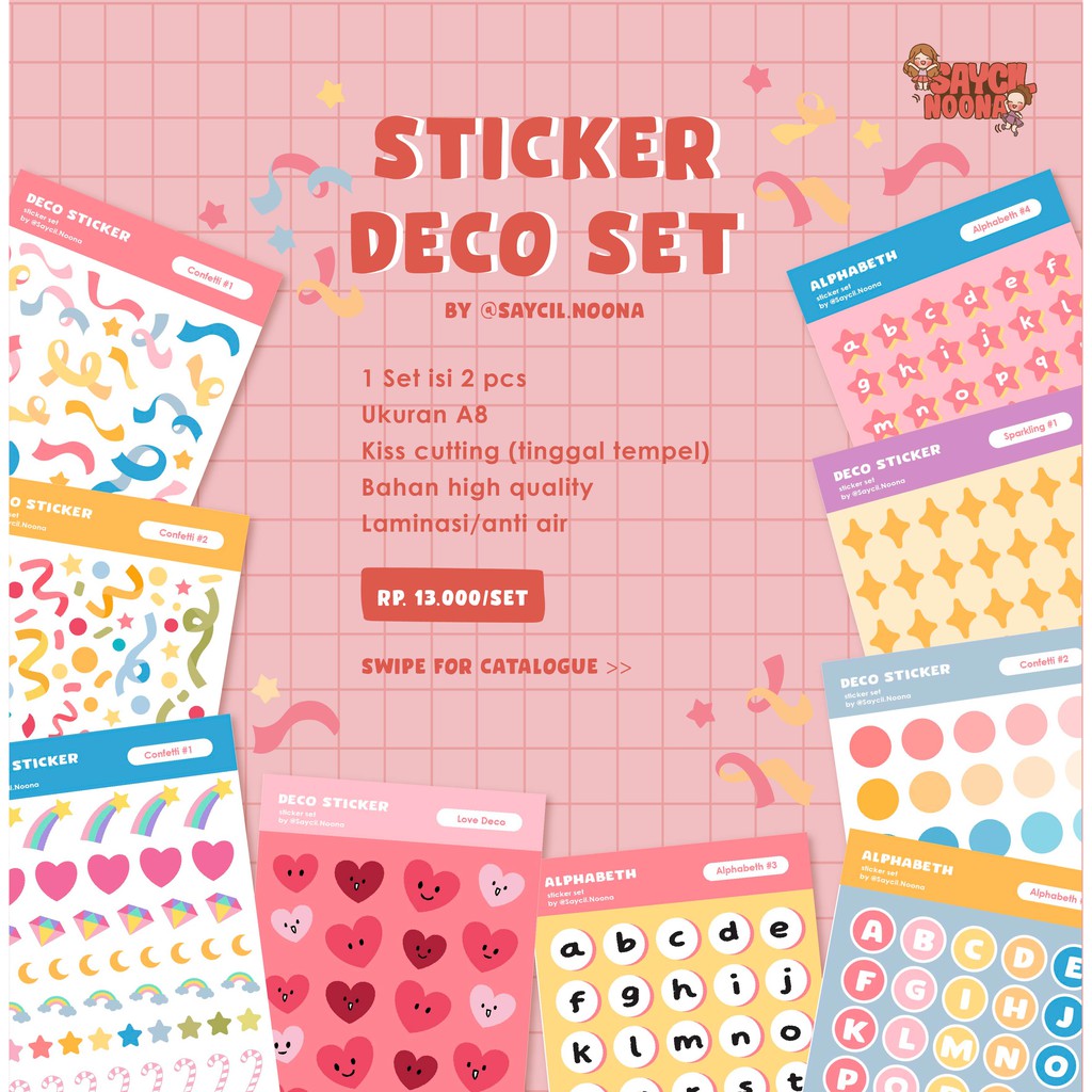 Jual Mini Deco Sticker Set Shopee Indonesia 