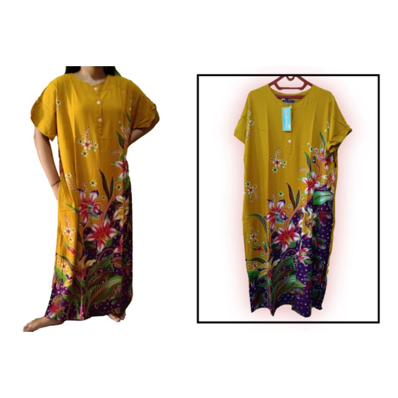 daster kencana ungu label biru