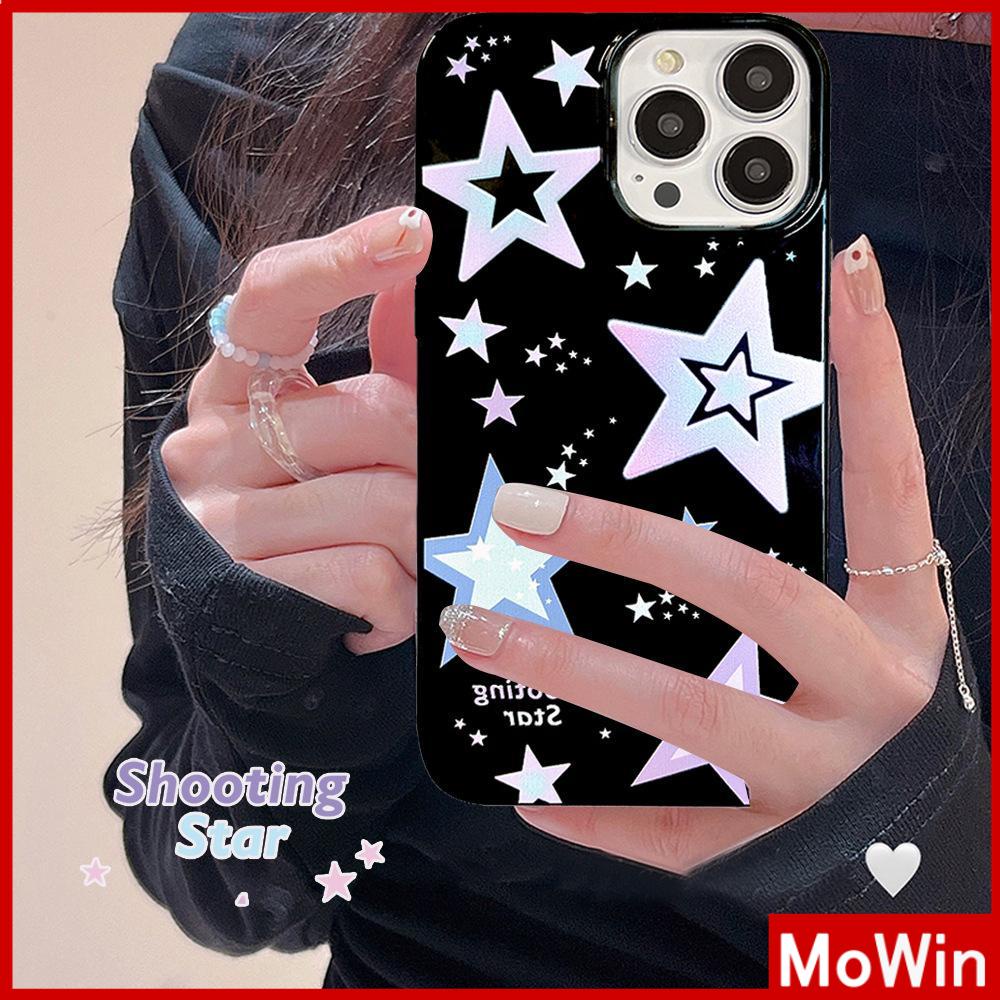 For iPhone 14 Pro Max iPhone Case Soft Case TPU Black Glossy Candy Shell Shockproof Protection Camera Stars Cute Compatible For iPhone 13 Pro Max 12 Pro Max 11 7plus xr xs max