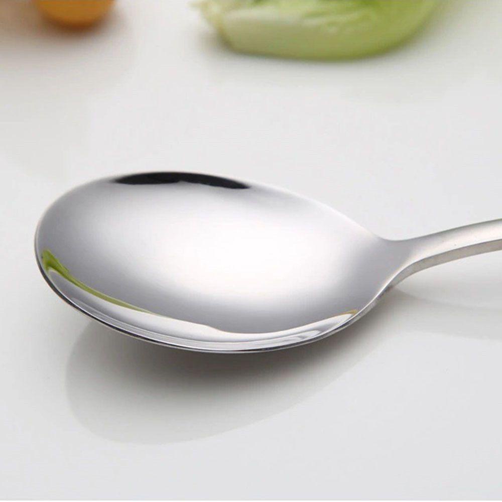 Solighter Sendok Kopi Stainless Steel Kesederhanaan Halus Mirror Polish Dessert Spoon