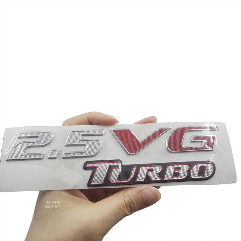 1pc Stiker Emblem Logo Turbo 2.5 Vg Bahan Abs Untuk Dekorasi Mobil Mitsubishi Pajero