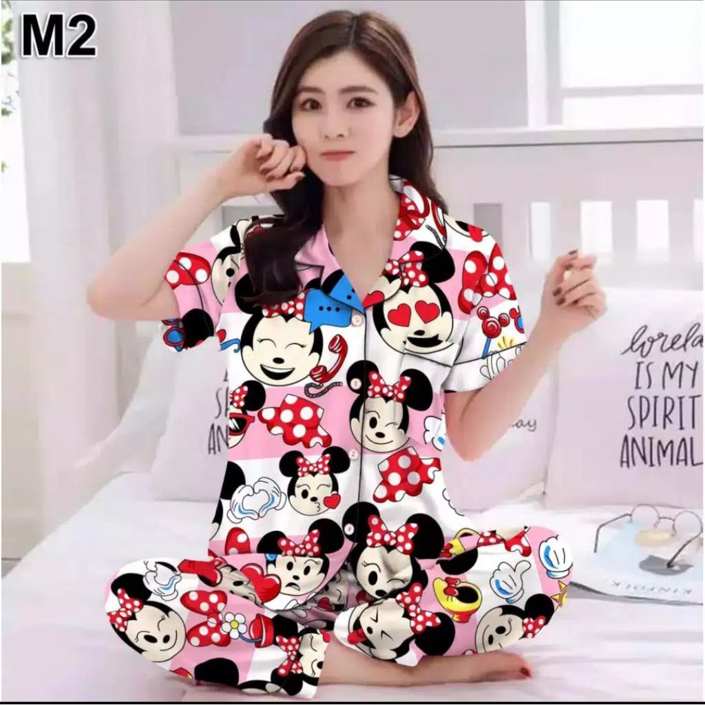 PIYAMA CP KARAKTER DEWASA FIT XL (Ld 104cm)-MINI CP