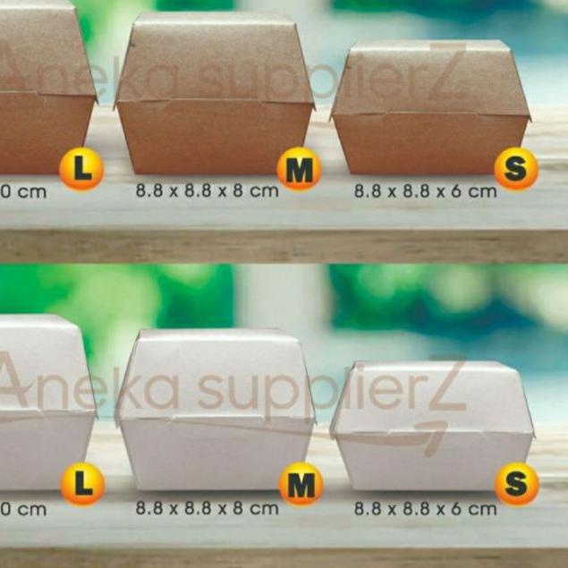 

✿ Dus Box Burger Tanpa Rakit | M Putih (50PCS) ➸