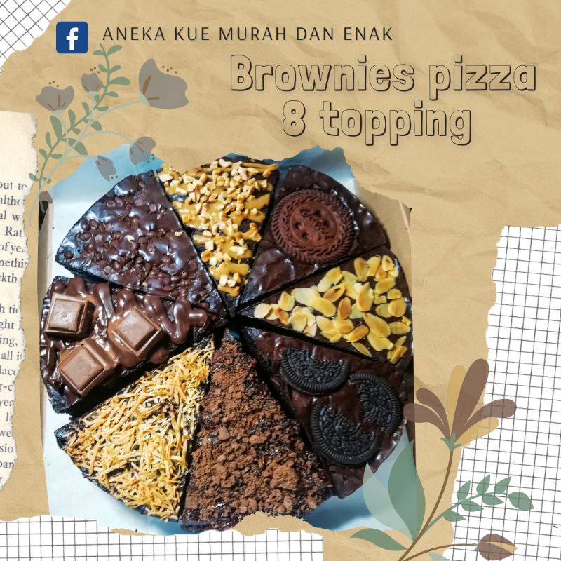 

Brownies Pizza 8 Toping Size 25