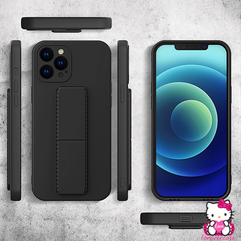 Popsocket Plain Case for Xiaomi Redmi 9 9T Note 8 9 Note 10 10S 10Pro Max Plus Xiaomi Poco X3 Pro Nfc M3 Simple Holder Colorful Soft Tpu Magnetic Bracket Straight Edge Phone Back Cover