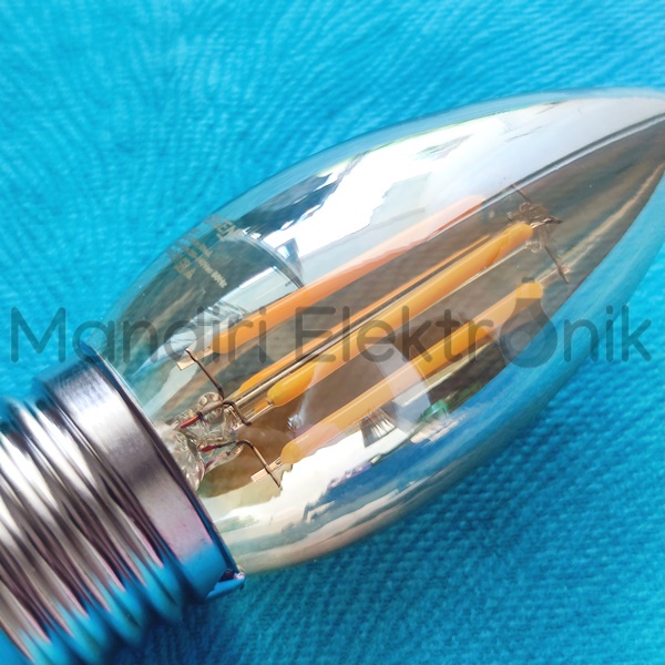 Lampu LED 4 Watt Filament MORGEN C35 E27 Kuning - Lampu LED Filamen 4 watt Edison C35 E27 Morgen