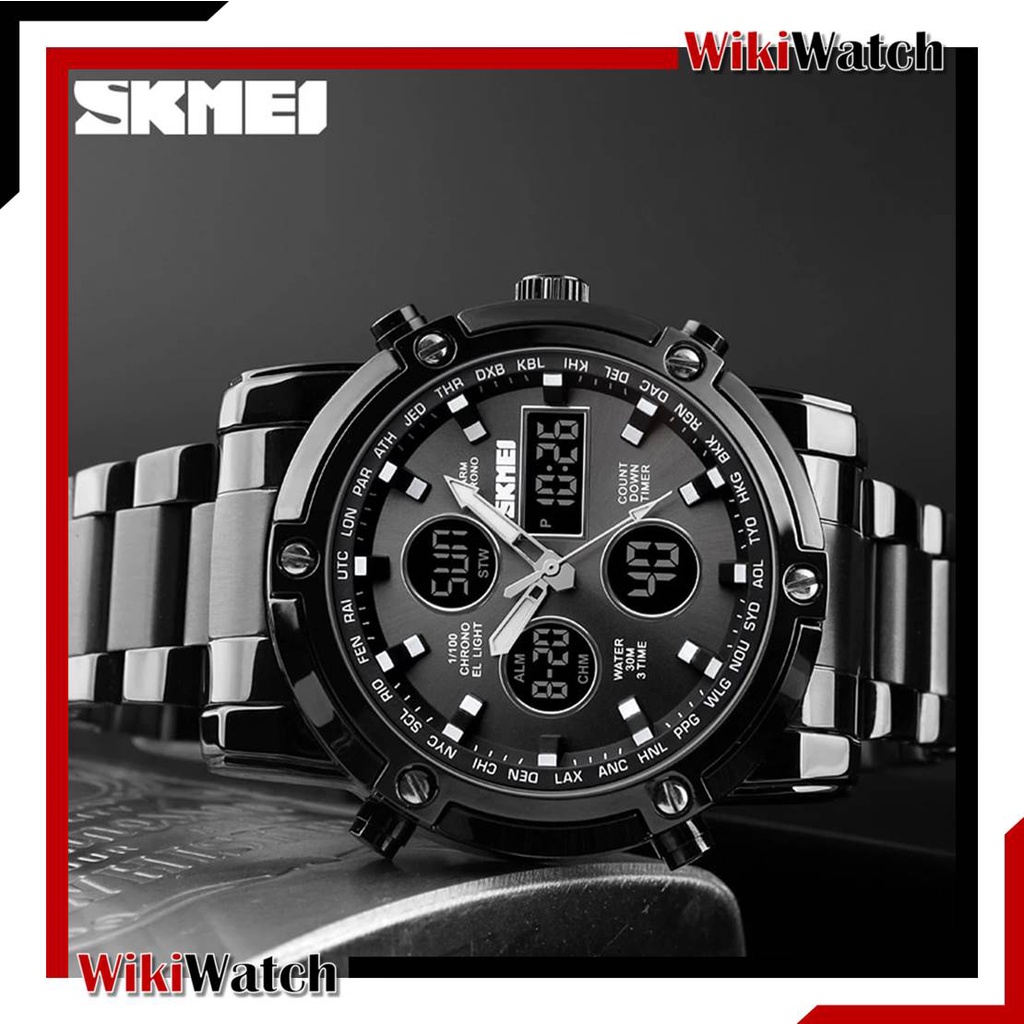 Jam Tangan Pria SKMEI 1389 Stainless Steel - Jam Tangan AD SKMEI Original