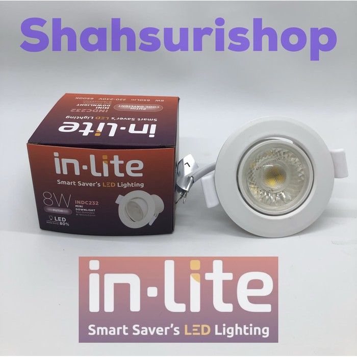 LAMPU SOROT INLITE IN-LITE 8W 8 W 8WATT 8 WATT INDC232