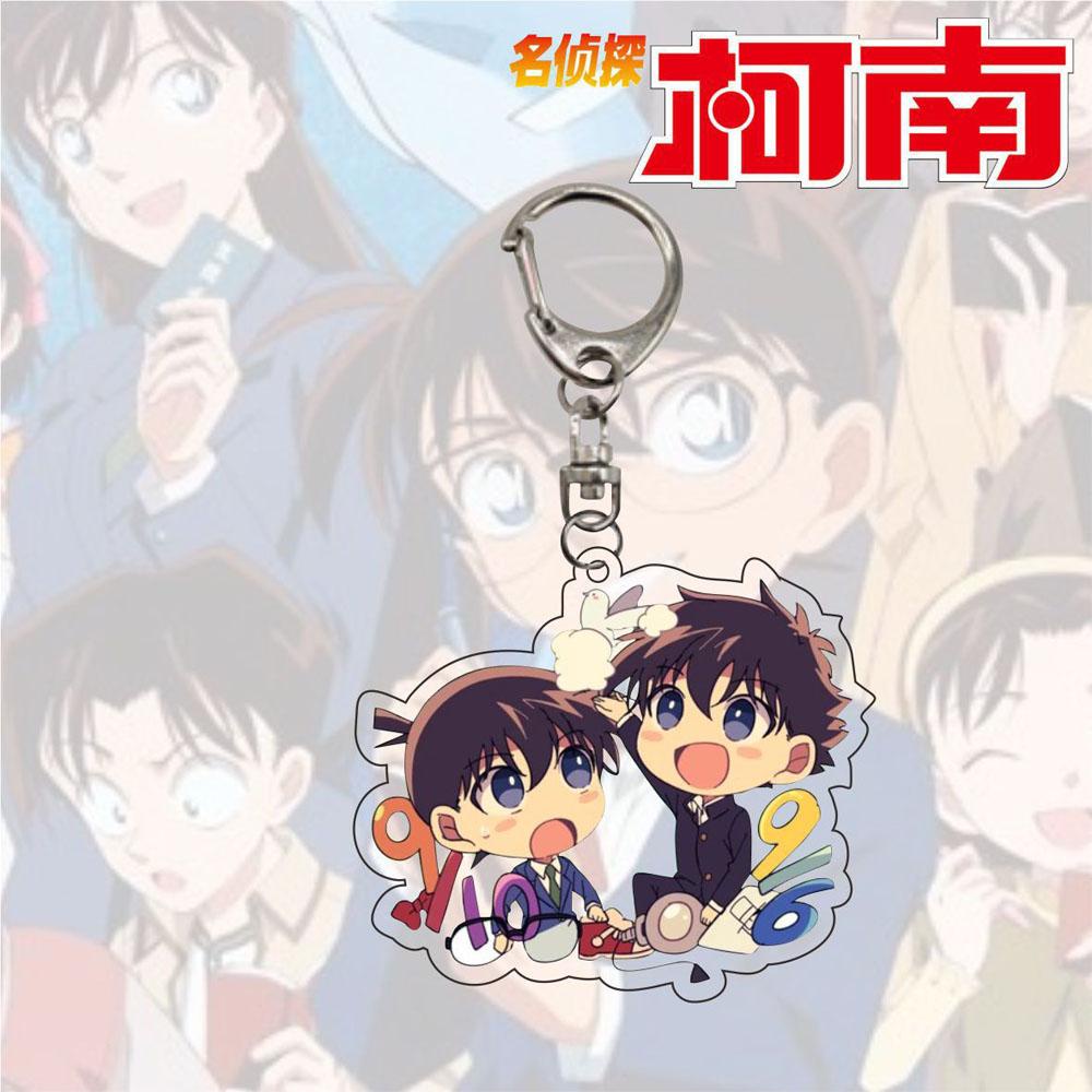 Needway Conan Gantungan Kunci Shinichi Akrilik Miniatur Scultures Anime Jepang Darah Panas Anime Key Ring