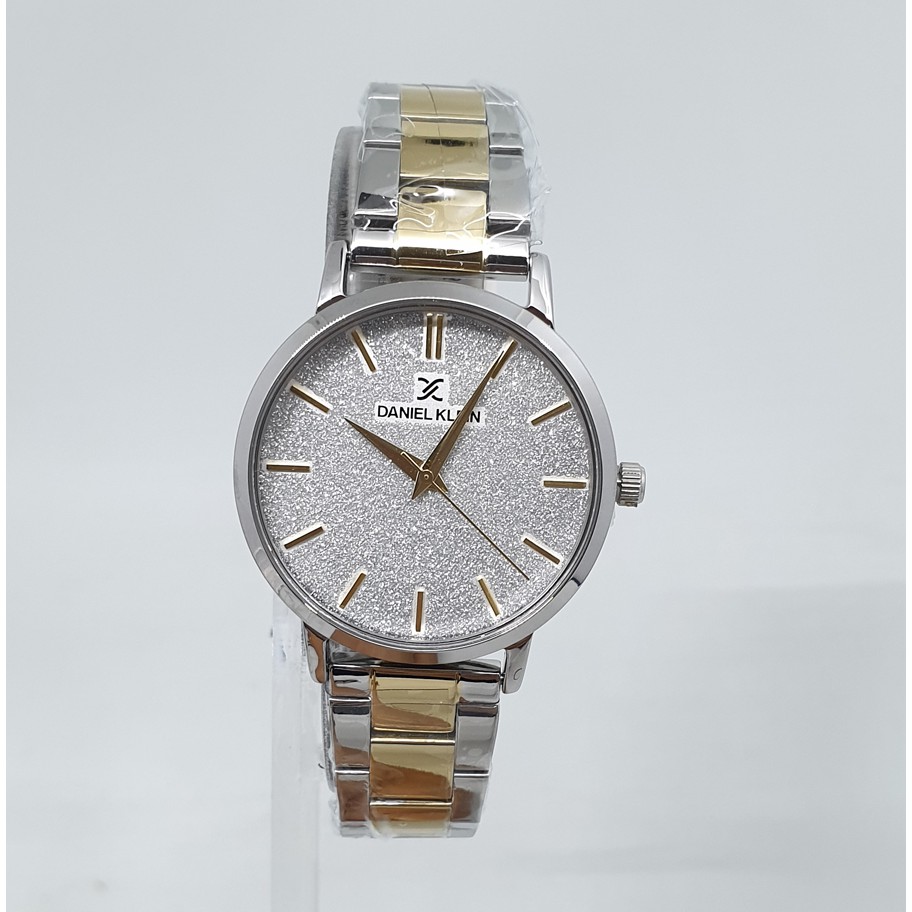 Daniel Klein DK11800-3 Silver Gold,Jam Tangan Wanita, Original