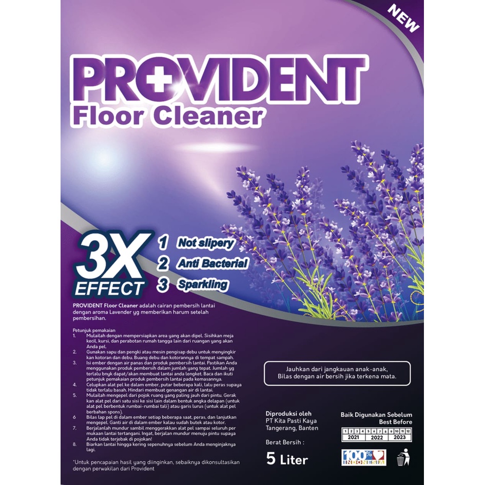 [COD] Provident Pembersih Lantai Floor Cleaner 1 Liter dengan 3 Varian Lavender - Karbol - Sereh