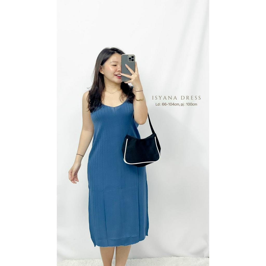 HOPYLOVY Dress Isyana Rajut Fashion Wanita