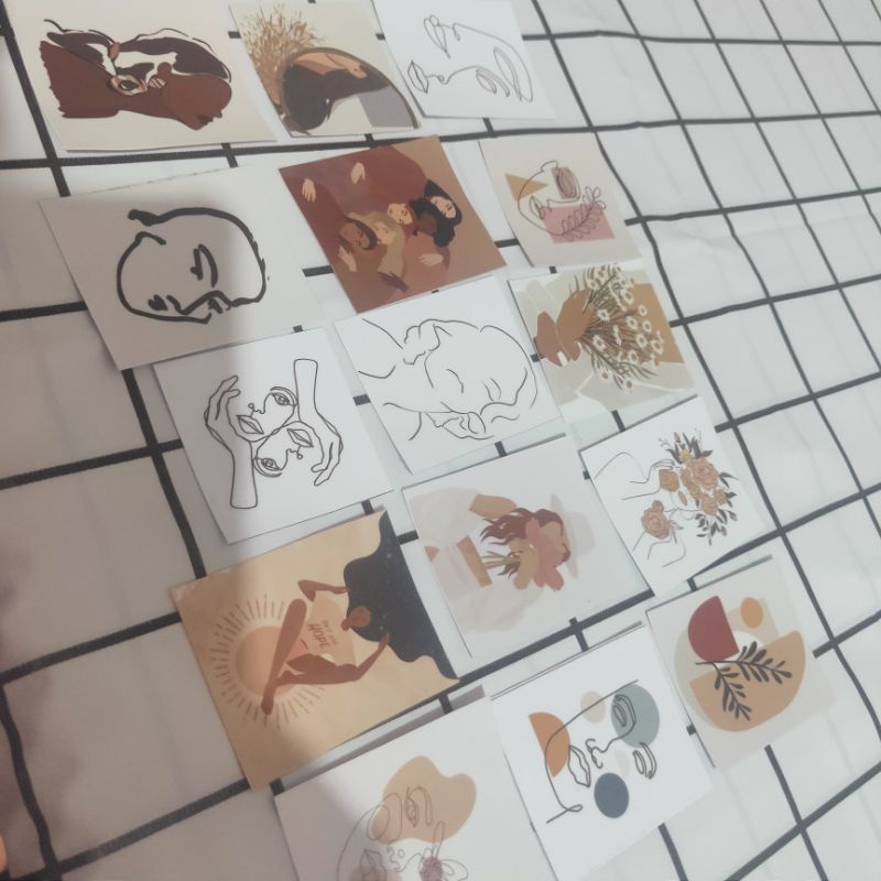 

(NatheShop) Sticker Square Jurnal Scrapbook Aesthetic Random Stiker Persegi Aestetik
