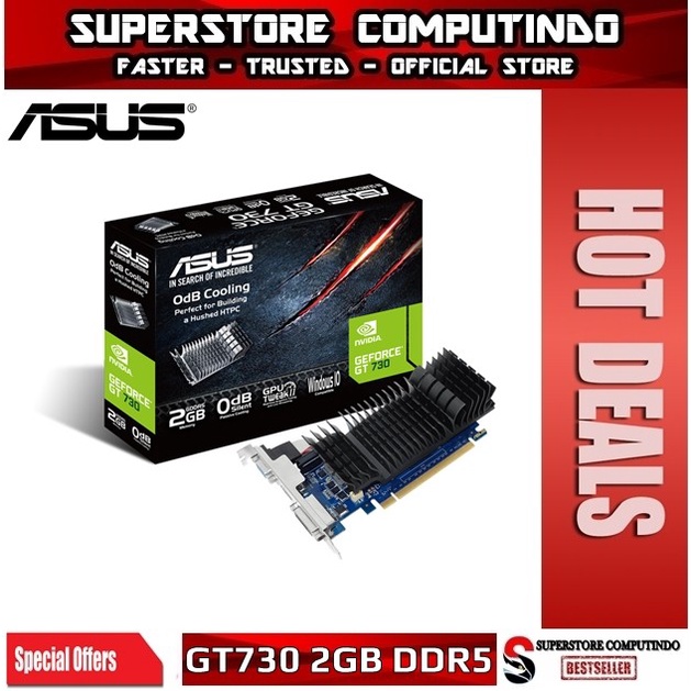 VGA ASUS GeForce GT 730 /GT730 SL 2GB DDR5 - LP Graphics Card Silent