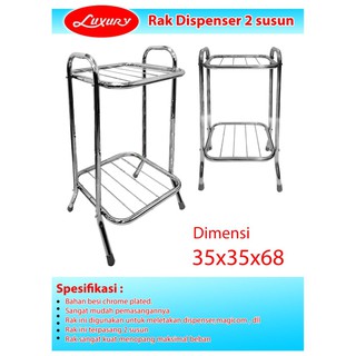 Produk Eksklusif Rak  Dispenser 2 Susun  Stainless LUXURY 