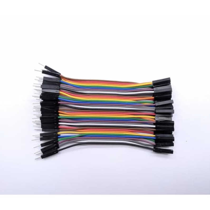 kabel jumper arduino 10cm male to female 40pin pelangi rainbow 40 p pin 40p