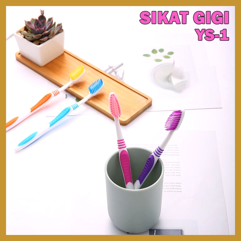 Sikat Gigi Dewasa 1 Paket Isi 4PCS Warna Dengan Bulu Halus dan Lembut Cotton Toothbrush Double Care Sensitive GOSHOP88