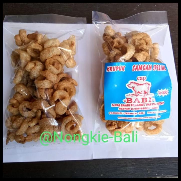 

DISKON TERBATAS !!! KRUPUK SAMCAM SPECIAL CAP BABI 200GR KHAS BALI TERLARIS