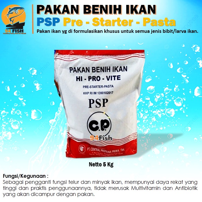 PSP Pakan Larva Bibit Ikan Pakan Alternatif Burayak Pakan Sidat 5 Kg