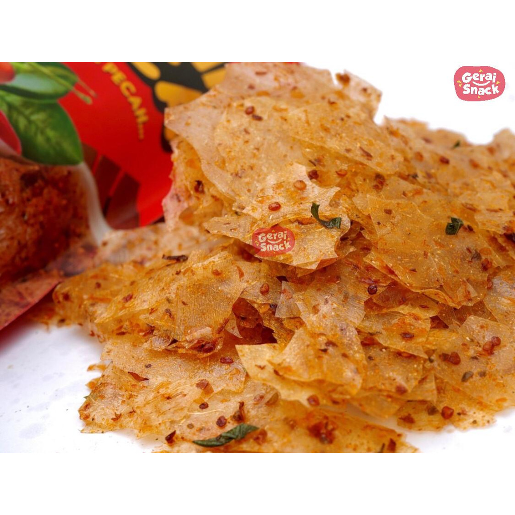 Keripik Kaca Sikaya Keripik Beling Extra Pedas Daun Jeruk Best Seller (100gr)