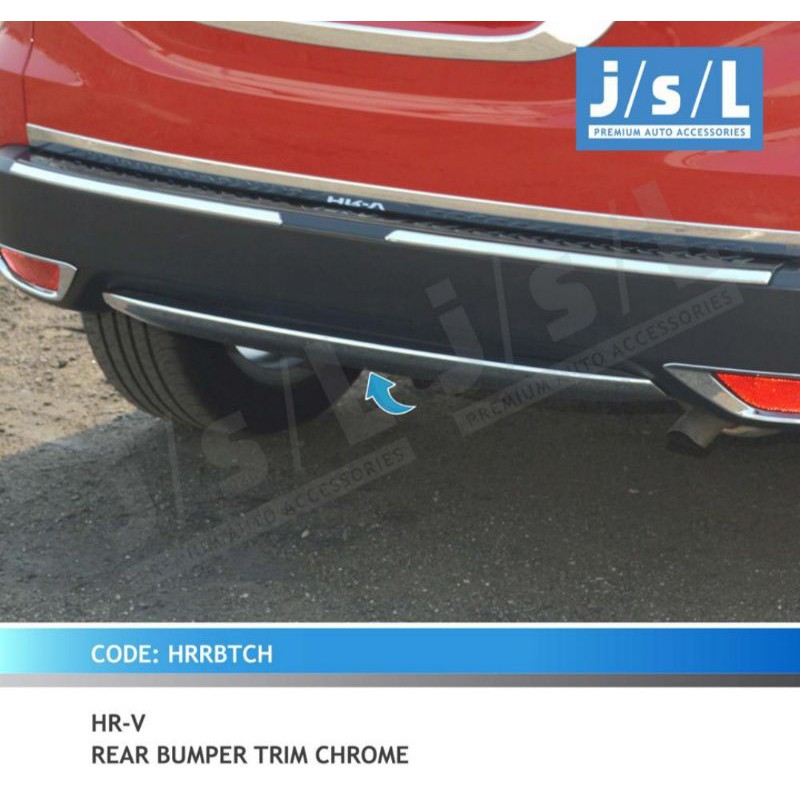 Garnish / Cover Bumper Belakang Mobil Honda Hrv / Rear Bumper Trim Chrome Hrv JSL