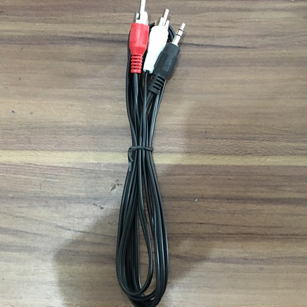 Kabel RCA 2-1 2 ke 1 Speaker Audio AUX ke Speaker Aktif Hitam