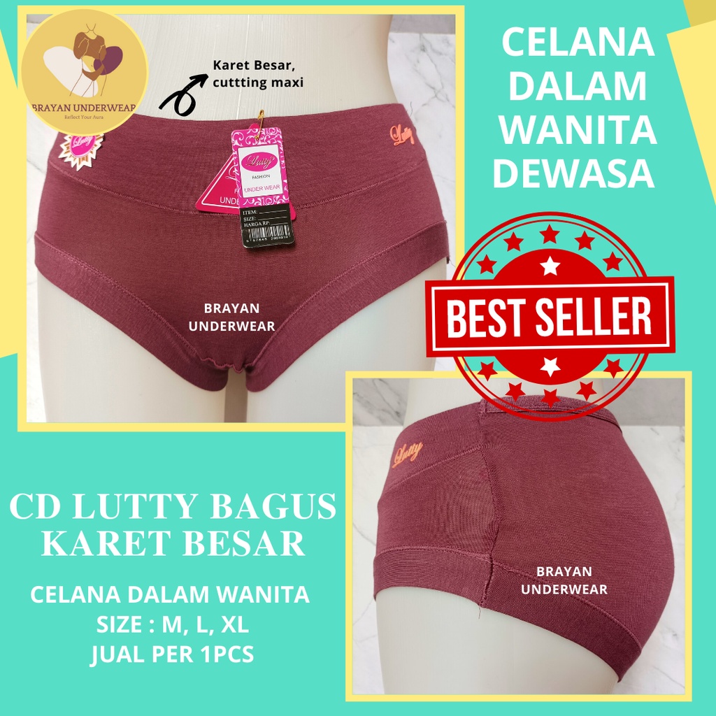 CD Celana Dalam Wanita Dewasa Maxi LUTTY BAGUS | Pakaian Dalam Wanita Dewasa Bahan Lembut Terlaris .