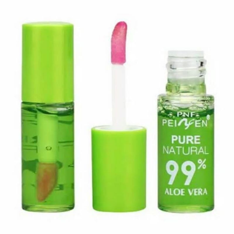 Medan Termurah/Natural 99% Aloevera Ready Green &amp; Red Lipgloss Liptint Aloevera Peiyen