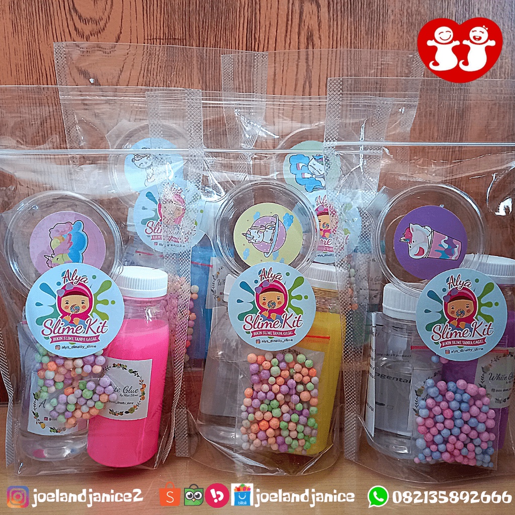 SLIME KIT UNICORN/BAHAN SLIME/SLIME KIT TOFU/DIY SLIME/ACTIVATOR/SLIME MURAH/KIT UNI - MINI