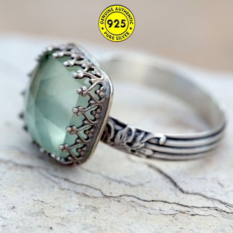 Cincin Silver 925 Dengan Batu Moonstone Untuk Wanita