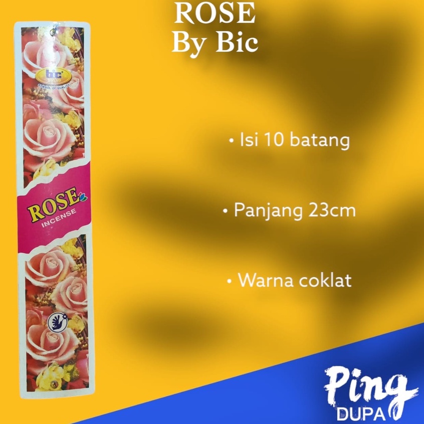 Dupa Hio Rose Mawar Merah by Bic Isi 10 Batang