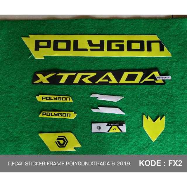 STICKER DECAL FRAME POLYGON XTRADA 6KODE DX2