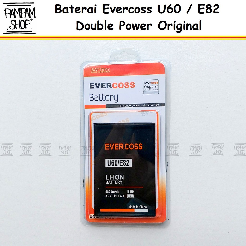 Baterai Evercoss U60 E82 Winner X Glow Double Power Original OEM Batre Batrai Battery Ori