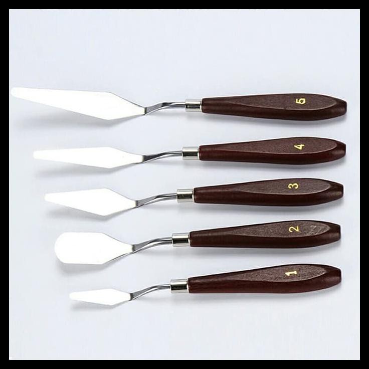 

READY STOK PAINTING KNIFE SET. 5 PCS. / PISAU PALET. / PISAU LUKIS. PERALATAN MELUKIS TERMURAH PING