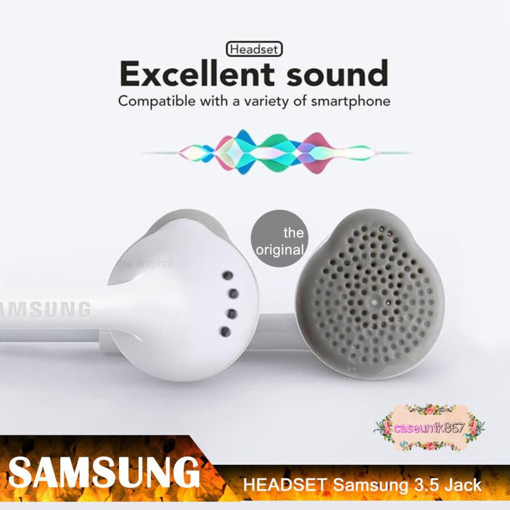 Headset Headsfree henset Hf Samsung J1ace , J2prime , J3 , J5 ,A10s ,s5830 original INDONESIA CS1123