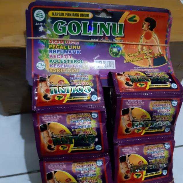 OBAT GO LINU / GOLINU HERBAL PEGAL LINU ASAM URAT REMATIK ENCOK NYERI SENDI KOLETEROL KAKI BENGKAK
