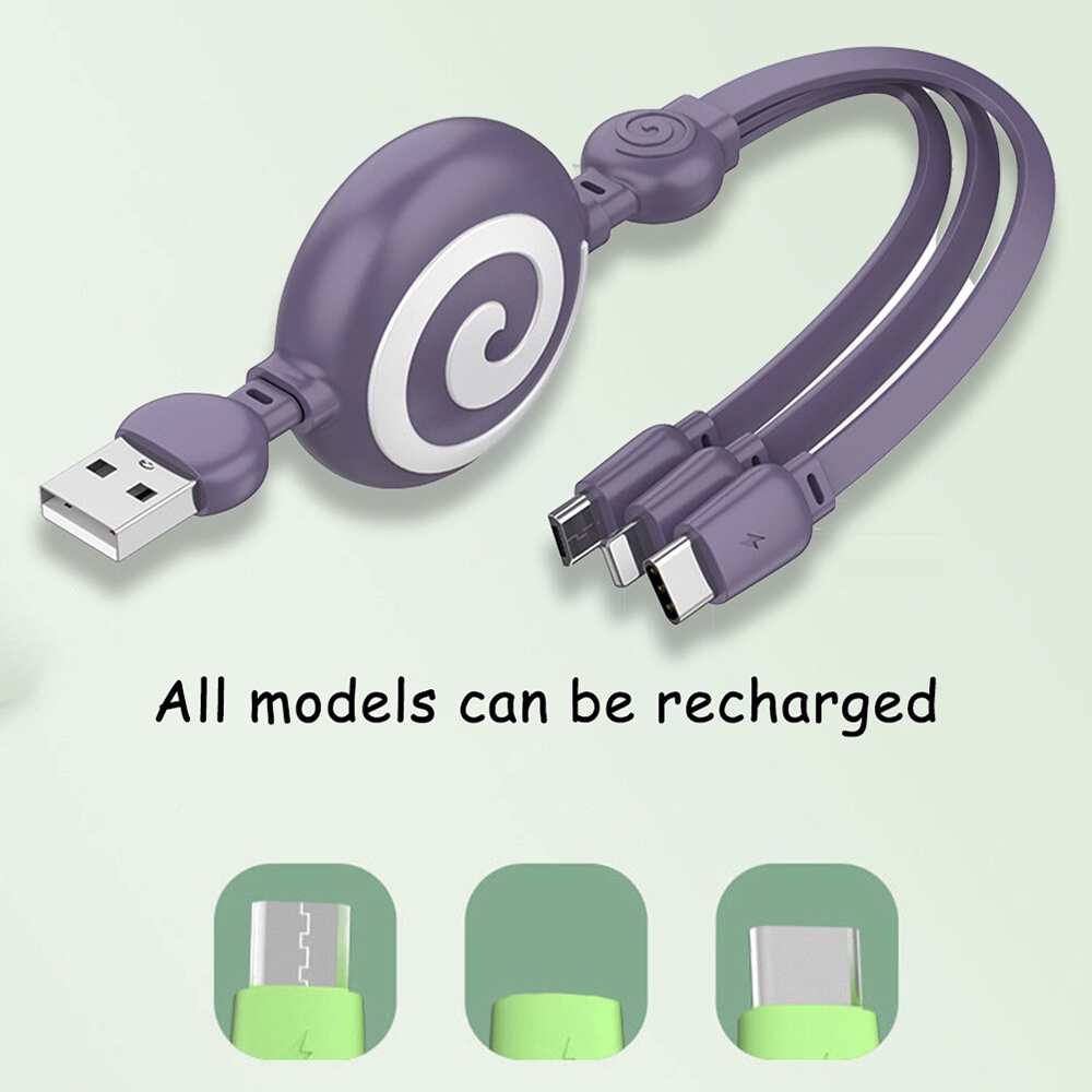 Kabel Data / Charger USB Tipe C Teleskopis Untuk Android