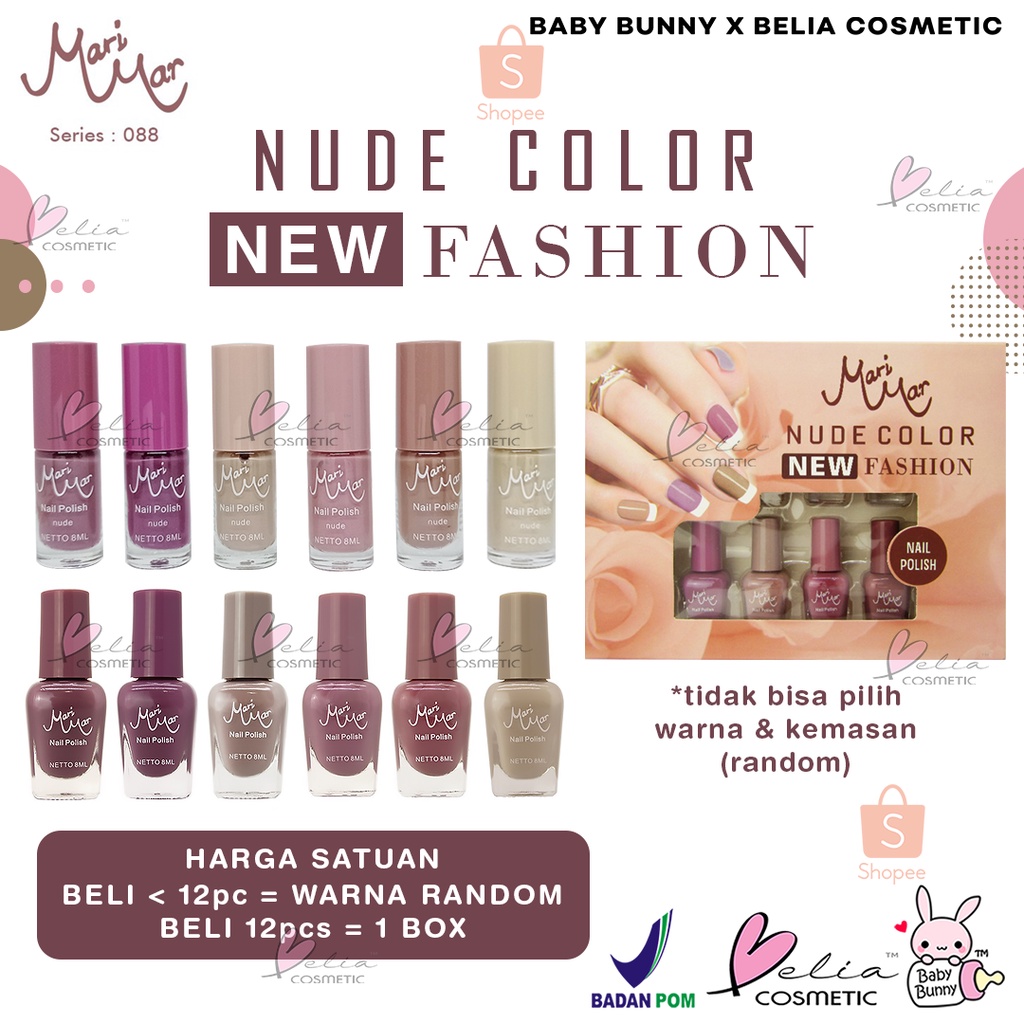 ❤ BELIA ❤ [ECER] MARIMAR - Nude Color kutek ( kuteks warna nude cat kuku ) | Nail Polish Xi Xiu BPOM | BABY BUNNY