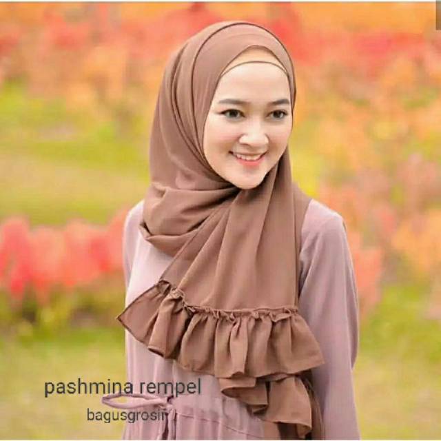 Pashmina rempel 175cm kekinian terbaru