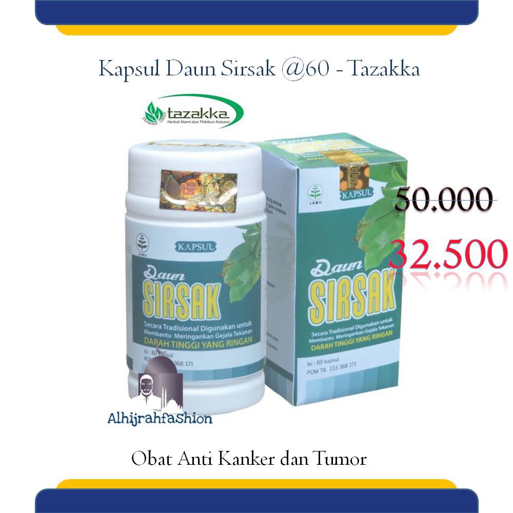 

Herbal Kapsul Daun Sirsak Tazakka @60 Herbal Kanker Herbal Tumor ASLI