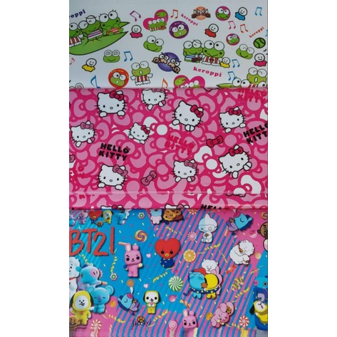 Kertas Kado Lucu Motif Batik / Kartun / HBD / Bunga / Baby