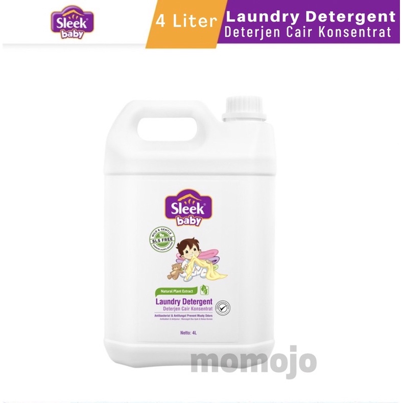 SLEEK Baby Laundry Detergent Deterjen Cair Botol | Refill | 900ml | 1200 ml | 4 Liter