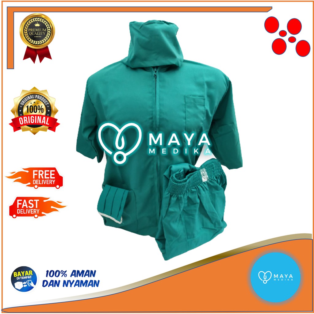 Baju Ok / Hijau Tosca / Lengan Pendek / Baju Rest / Celana Karet