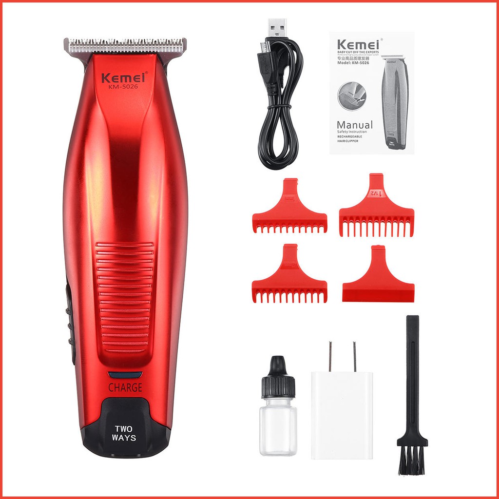 Alat Cukur Rambut Elektrik Kemei Detailer KM-5026 Mesin Cukur Rambut Cordless